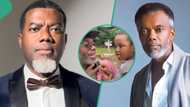 Reno Omokri's daughter mistakes Breath of Life actor Wale Ojo for her dad, refuses to leave him