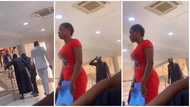 "Leave me alone": Nigerian man makes noise like a dog in bank over his money, video stirs massive reactions