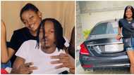 Naira Marley’s sister Shubomi shares photos with her recently-acquired Mercedez Benz