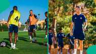 Cristiano Ronaldo sparks buzz in Lagos as he leads teammates in evening drill, photos