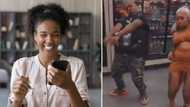 Man shows off dance moves with lady, uses his waist to compete against her in viral video