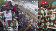 Supporter wey popular pass candidate: Reactions as Davido storms streets of Osun to campaign for his uncle