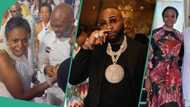 Tony Elumelu's wife's priceless reaction to Davido's N577m diamond necklace gains wide attention