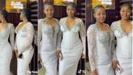 "We are not twins": Pretty lady shows off look-alike friend in matching dress and hairstyle, video stuns many