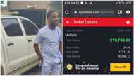 "I am crying": Nigerian man bets N20 on over 11k odds, wins N218k, his video trends