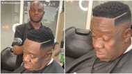 "I dey craze? I no won look young": Mr Ibu 'knocks' barber during haircut, says he only wants to appear fresh