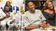 Beautiful photos hit social media as Gbenga Daniel's son Adebola proposes to girlfriend