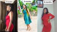 "You made it look so easy": Pregnant lady shows her small-sized belly at 7 and 8 months, video emerges
