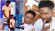 "All I see is myself": Teebillz writes as Jamil clocks new age, dad and son rock same hairtyle in cute video