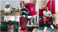 BuhariTrain: Nigerians patronise newly launched Lagos to Ibadan train service, share beautiful photos as they enjoy VIP treatments