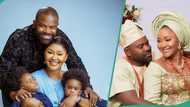 Gabriel Afolayan, wife mark wedding anniversary, number of years stirs confusion: "Love u Papa bear"