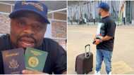 "No be you get the passport": Reactions as comic actor Apama Nolly announces that he's now a US citizen