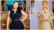 Keeping it classy: Tonto Dikeh takes break from ankara, dons stylish black dress in new photos