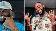 Davido remains unbothered, shows off his diamond-studded teeth amid all alleged pregnancies surrounding him