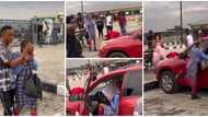 Young man surprises "girlfriend" with brand new SUV car in viral perfectly-staged skit; many believe it's real
