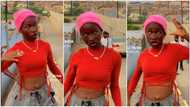 Lady in crop top jumps on viral Kilimanjaro dance trend, makes interesting moves like she's possessed