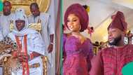 Chivido: Impressive moment Ooni of Ife storms Davido and Chioma’s wedding trend, “Men, not boys”