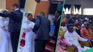 Drama as wedding guests reject couple's first kiss at altar, video goes viral online
