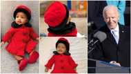 Little baby 'turns up' in amazing outfit on Joe Biden's inauguration day (see photos)