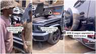 Nigerian man upgrades Benz G-Wagon 2015 to 2022 Brabus model, changes bumper, redecorates interior