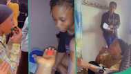 Nigerian lady shares video of her female friend who always chews bottle covers, many react