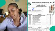 Photo of FUNAAB student's 500 level result gets attention as she smashes 10 courses