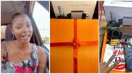 Where una dey see this money? Nigerians react as lady spoils herself with N390k gifts for Val, shares photos