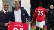 Proud moment as Super Eagles striker travels to meet Odion Ighalo, becomes 1st Nigerian to get his United shirt (photos)