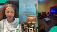 Lady goes viral after transforming parents' sitting room, posts full video online