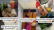 "May my mum be alive to witness my Omugwo": Mother visits daughter with gift after she gives birth