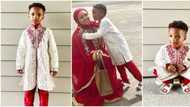 Young Alhaji: Wizkid’s lookalike 2nd son shares dashing photos as he dresses up for Eid-el-Fitr