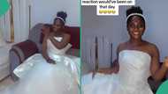 "It's well": 2 years after her marriage was cancelled, lady wears her wedding dress, makes video