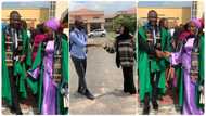 Male and female friends of 7 years graduate together as doctors, show excitement in video