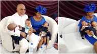 Great testimony: Nigerian couple welcomes triplets, 2 girls, 1 boy after 25-yrs of waiting, cute photos emerge