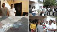 Warri Pikin throws traditional birthday surprise for hubby, sprays him with 100 dollar bills
