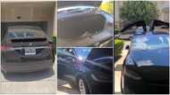 Nigerian man buys Tesla car, expresses surprise vehicle's bonnet has no engine as he makes a video that 'tensions' many