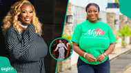 “This is too much”: Actress Damilola Oni under heavy fire over outfit at Mama Deola’s movie premiere