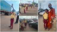 Nigerian mother dresses up kid wanting to be LATSMA official, allows her work as one, photos stir reactions
