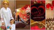 Valentine's Day: Tonto Dikeh and son enjoy 5-course dinner in intimately decorated home