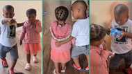 "He is so sweet": Man in awe as little brother gives girl a treat at home, video melts hearts