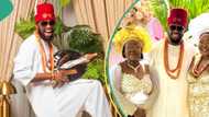 "Jay bobo goes to church": Stan Nze, wife gush as they take their son for dedication