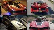 Talented man who had only N41k uses scrap metal to build red Ferrari 488 GTB at home, video of car goes viral