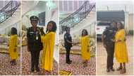 Mum decorates first daughter who got promoted in the Nigerian Police, the lady saluted her mother in photos