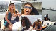 Friends trick Iyabo Ojo out of mansion, surprise her with boat cruise for birthday, they party hard on the sea