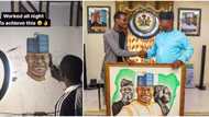 Photos as Kogi state governor invites school boy who drew portrait of him, places lad on lifetime scholarship