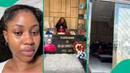 Nigerian lady visits room where her late father was buried, pens touching tribute to him