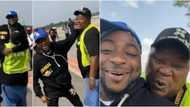 Adorable moment Cubana Chiefpriest carried Davido like baby as singer honours his event