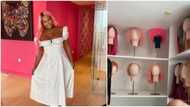 Real life Barbie doll: DJ Cuppy speaks on room dedicated to her almost 40 pink wigs in new UK penthouse