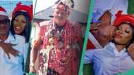 “Babalawo don find love”: Actor Lalude plays with young ‘wife’ in romantic video, fans react