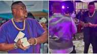 Cubana Chiefpriest shares video of himself spraying dollars, naira at his friend's wedding ceremony